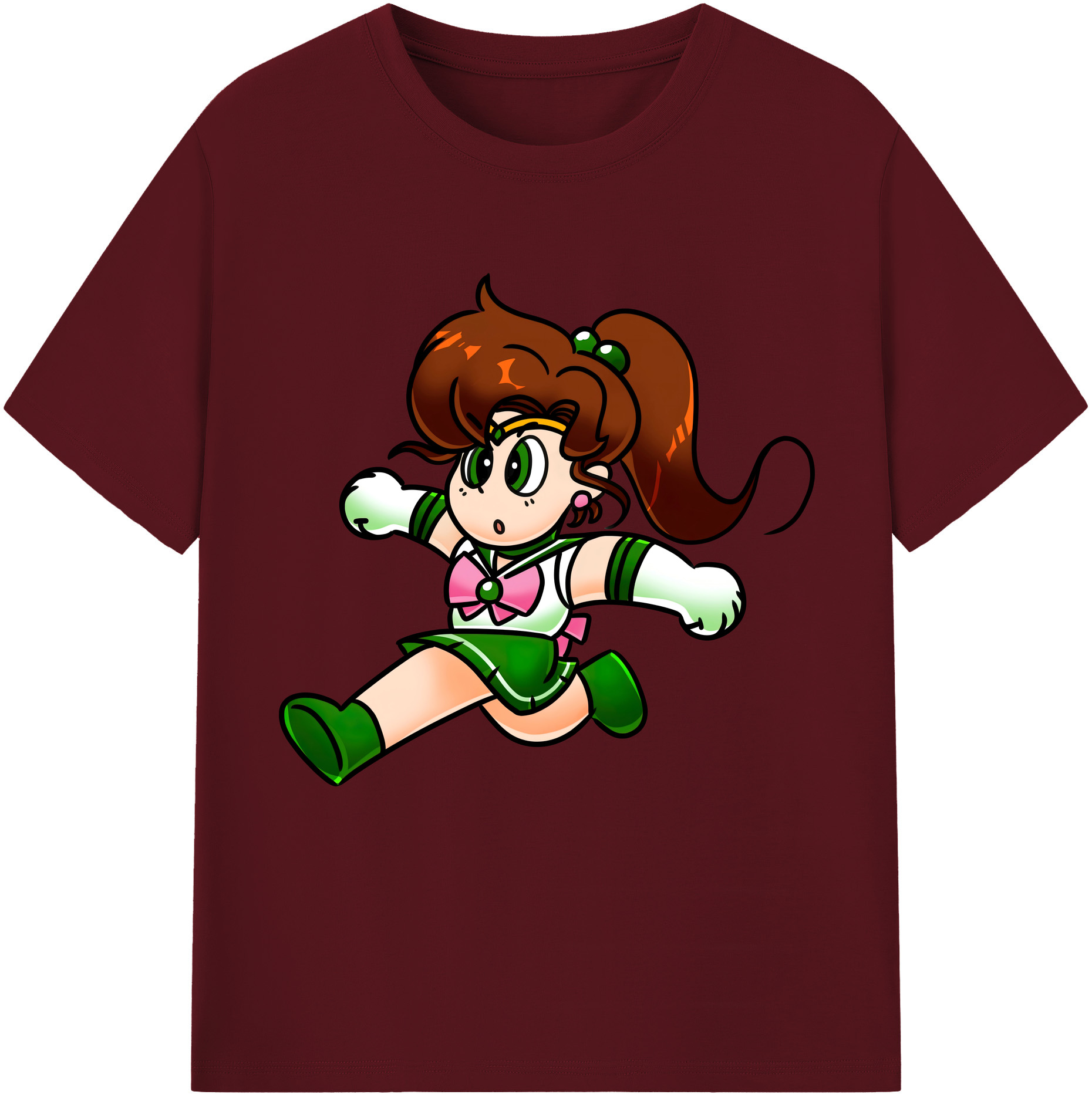 （画像用） 美少女戦士セーラームーン 木野 まこと きの まこと Sailor Moon Kino Makoto （セーラージュピター；Sailor Jupiter） 綿100％半袖Tシャツ（フロントプリント）